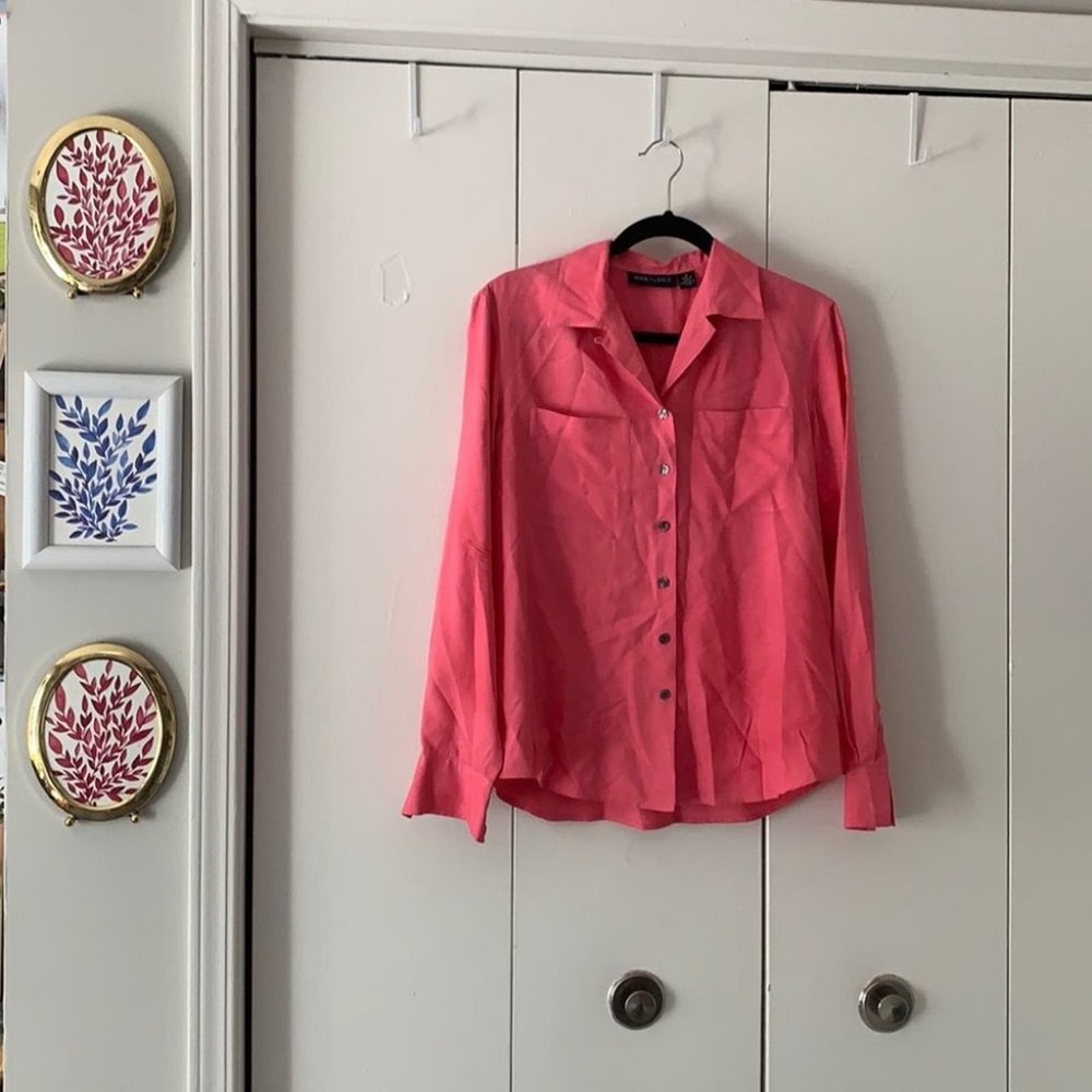 Vintage Pink Silk Shirt Size S